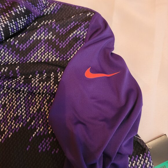 Nike Pro Dri Fit Hyperwarm Women's Purple and Black Turtleneck NWT XL - Picture 8 of 13